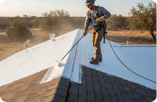 Silicone roof coating